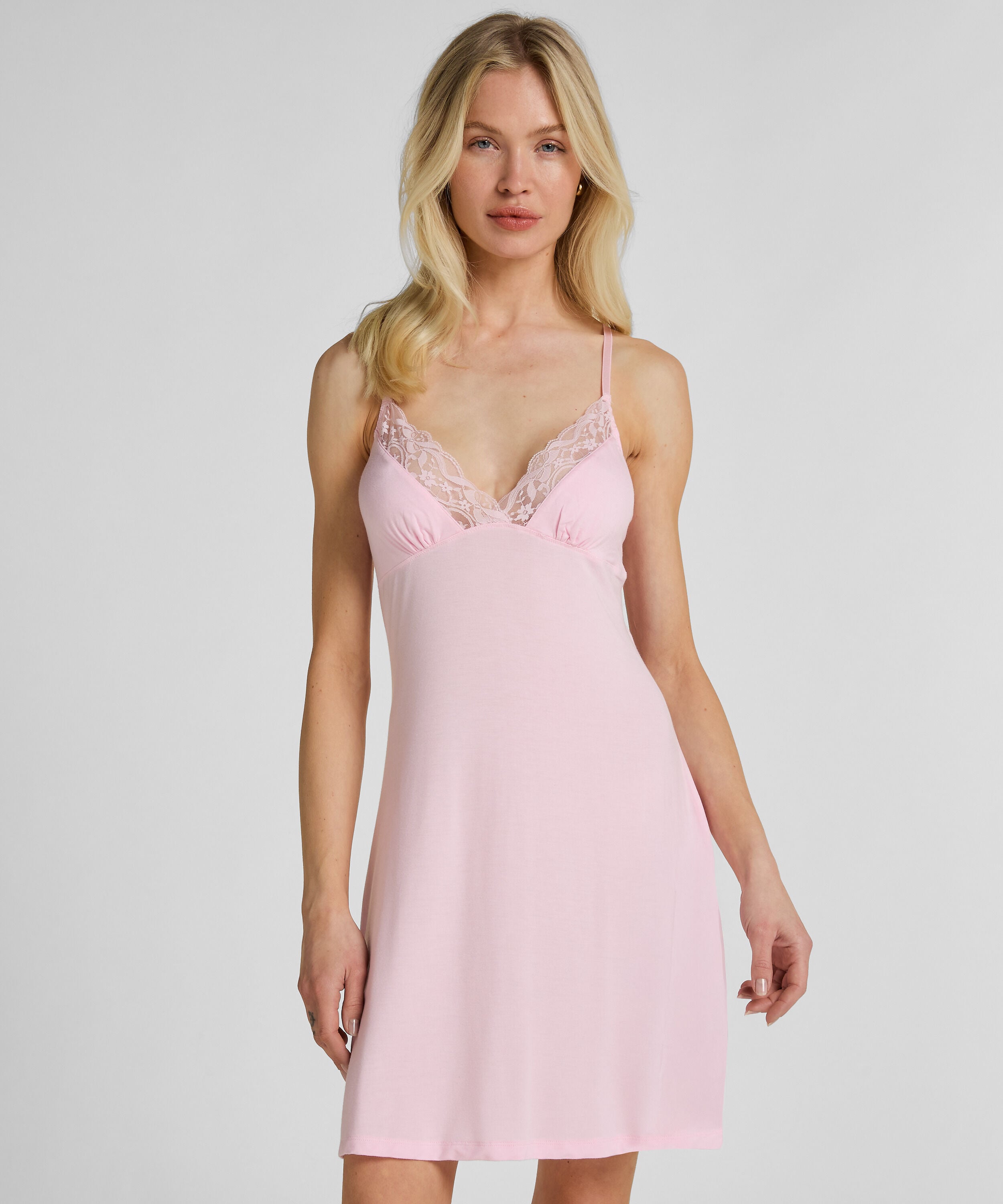 Jersey Slipdress, Roze Jersey Slipdress, Roze