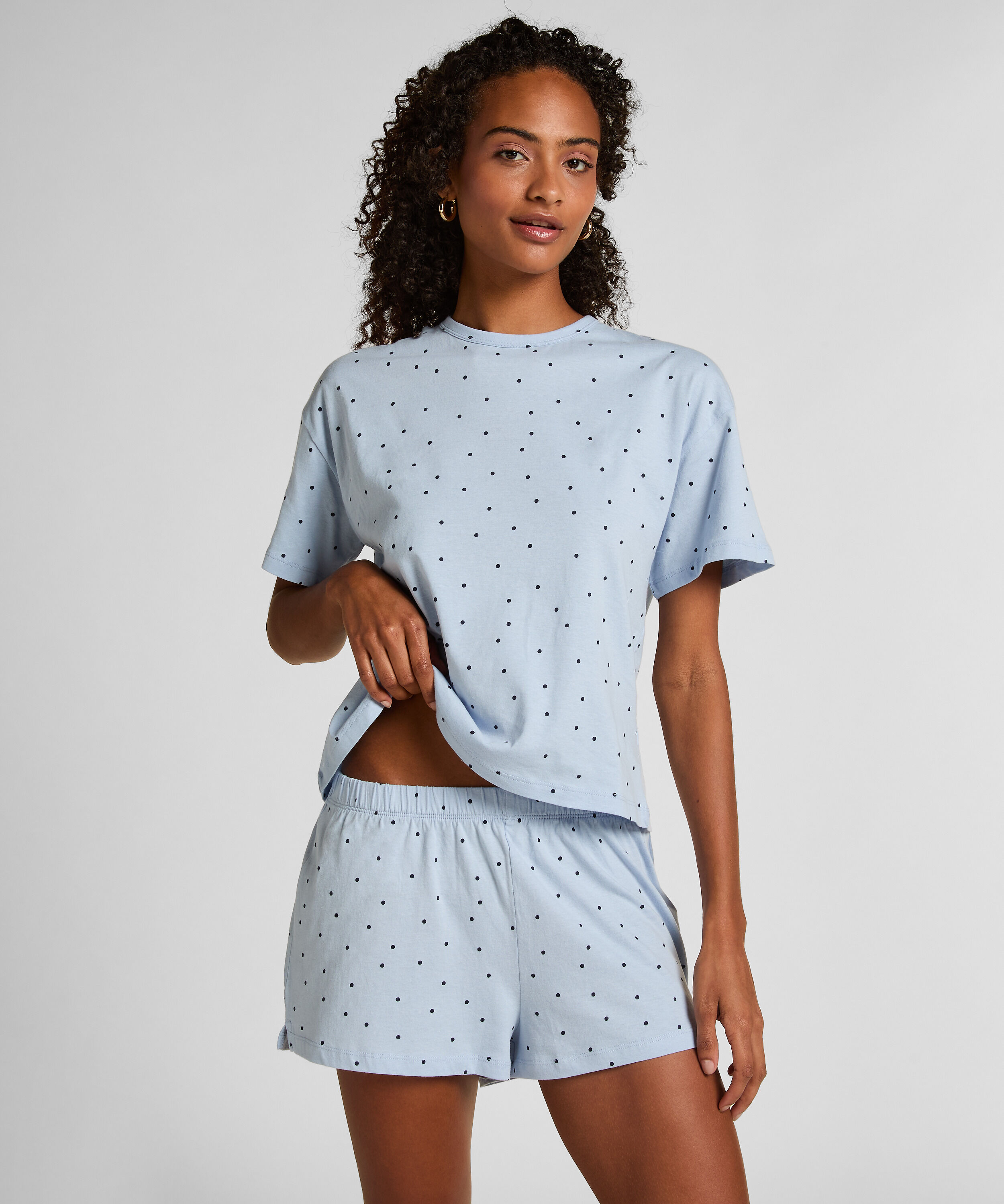 Pyjamaset Katoen, Blauw