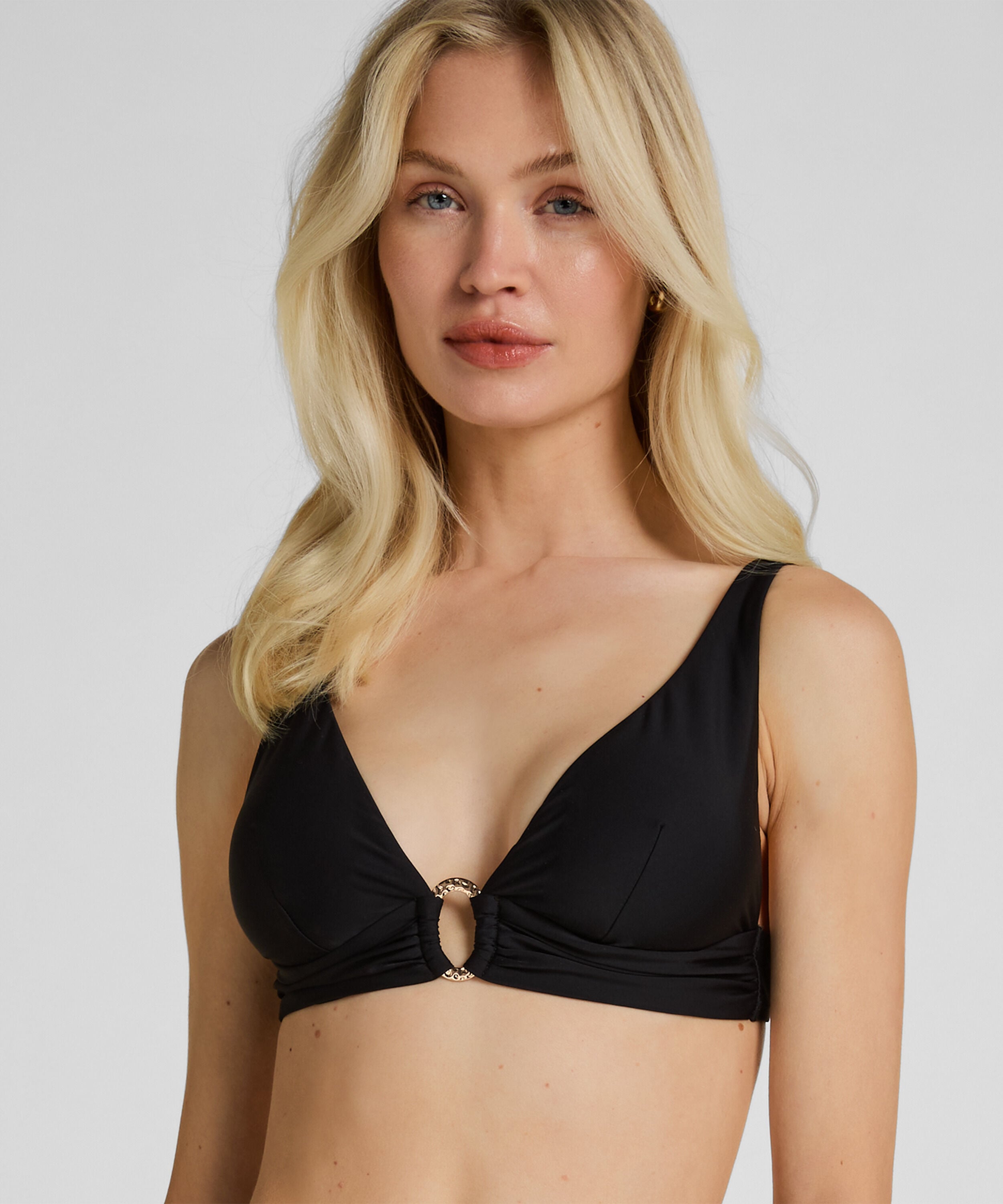 Triangle Bikini Top Luxe, Zwart
