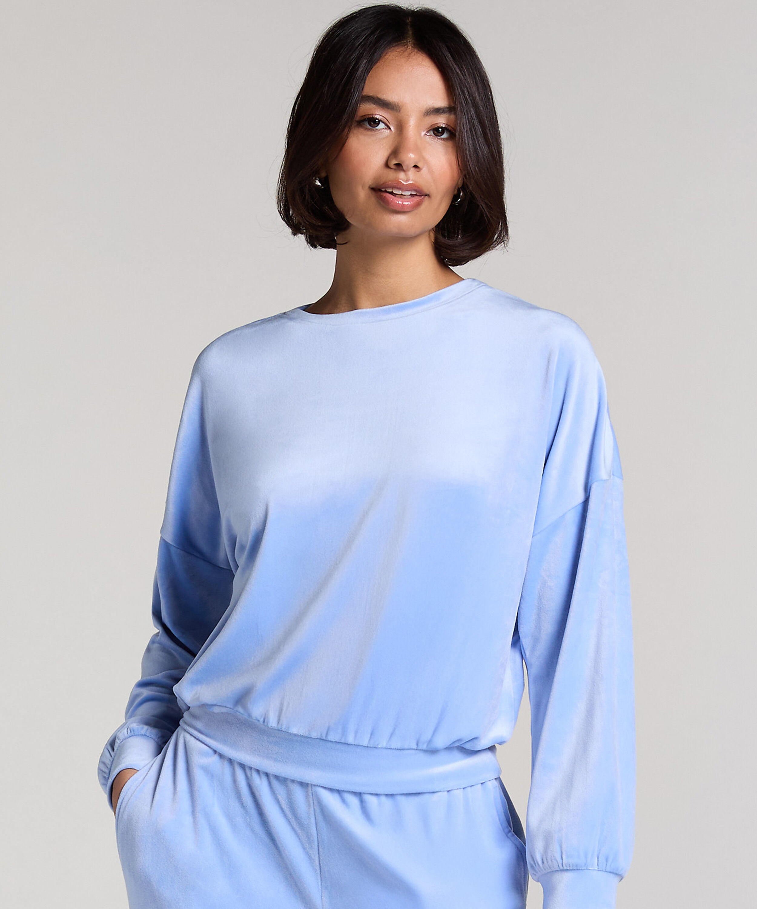 Velours Top, Blauw
