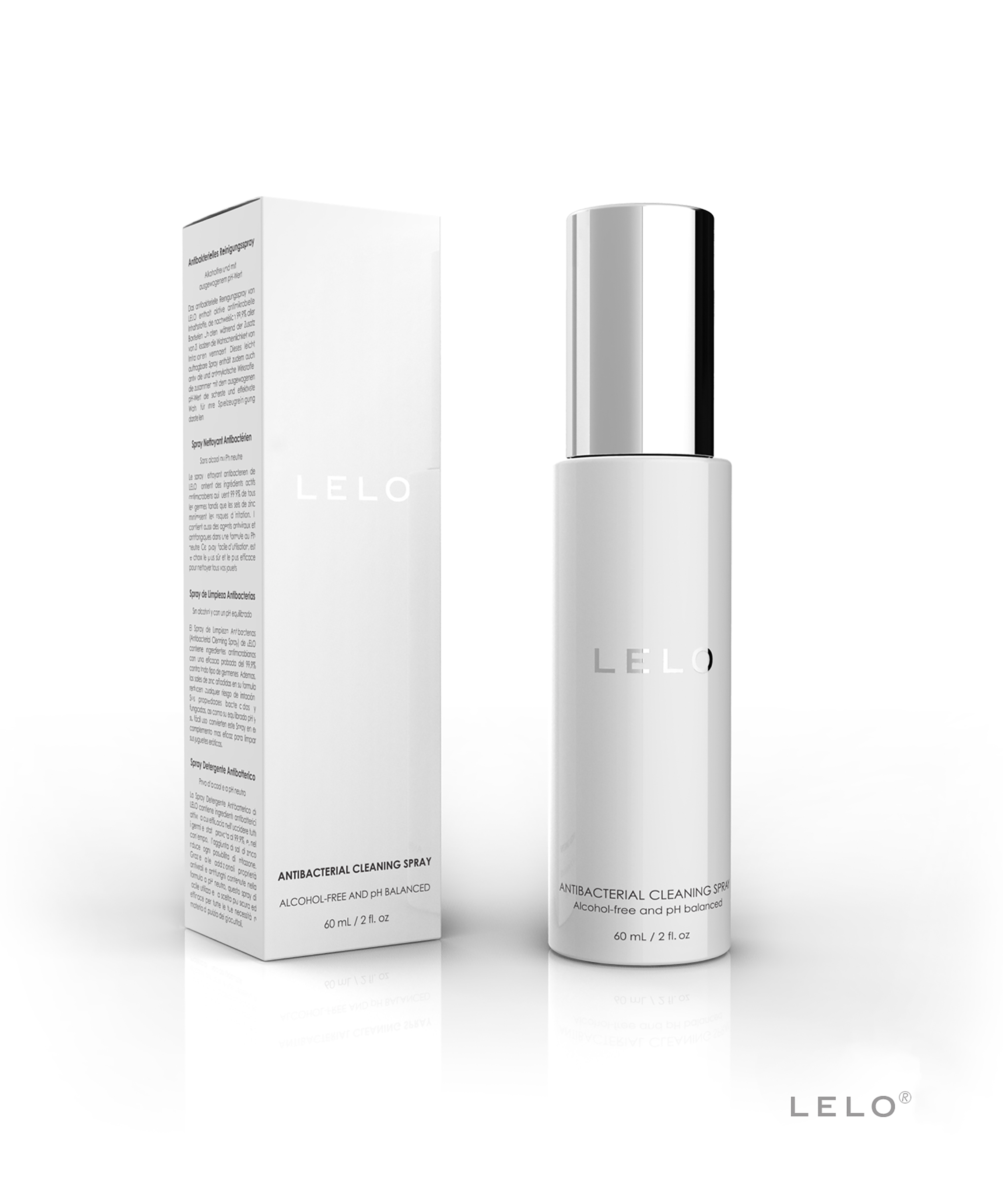 LELO Premium Cleaning Spray 60 ML, Wit, main
