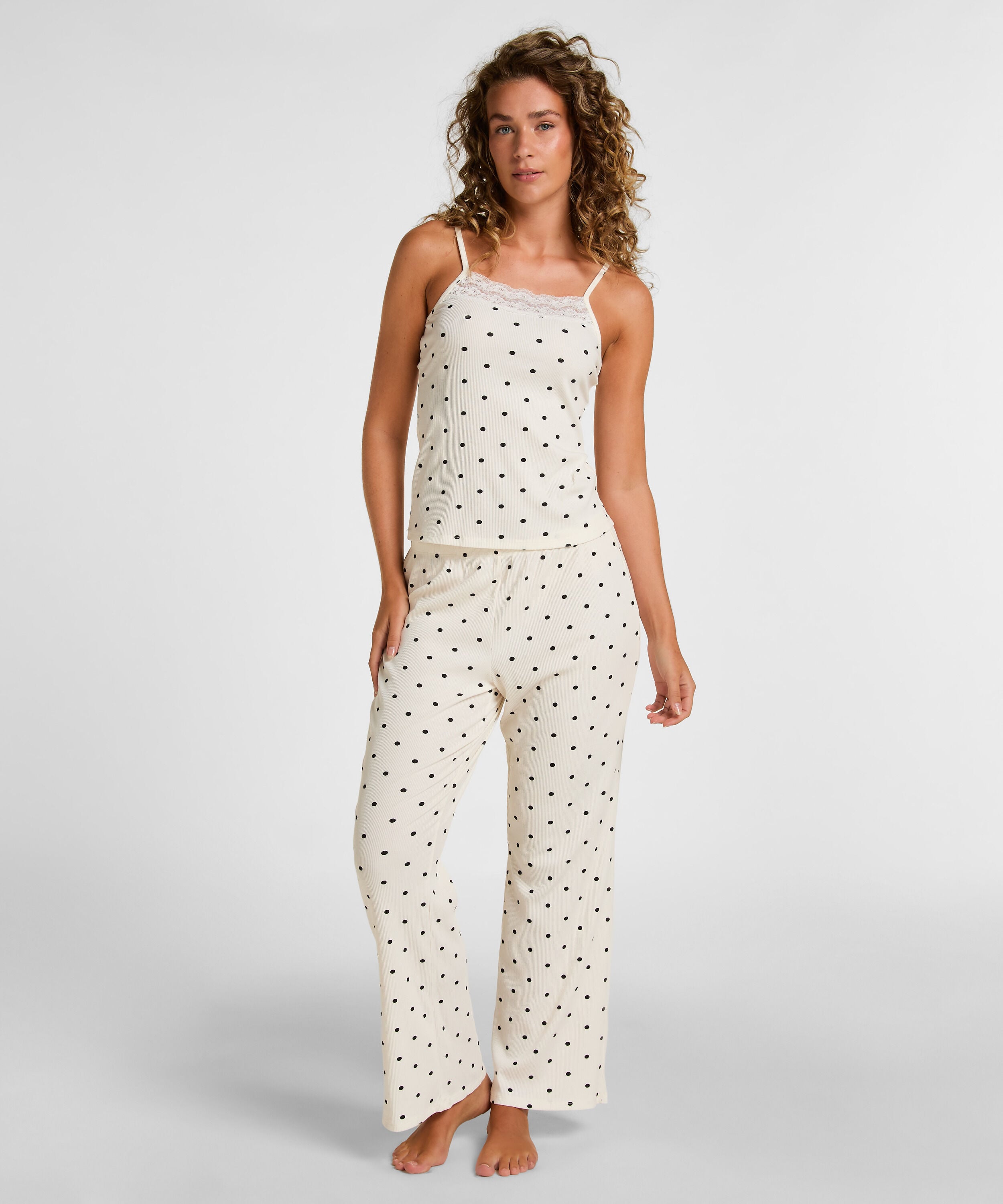 Pyjama Set Dots, Wit