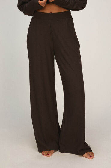 Hunkemöller Pant Premium Rib Jersey Bruin