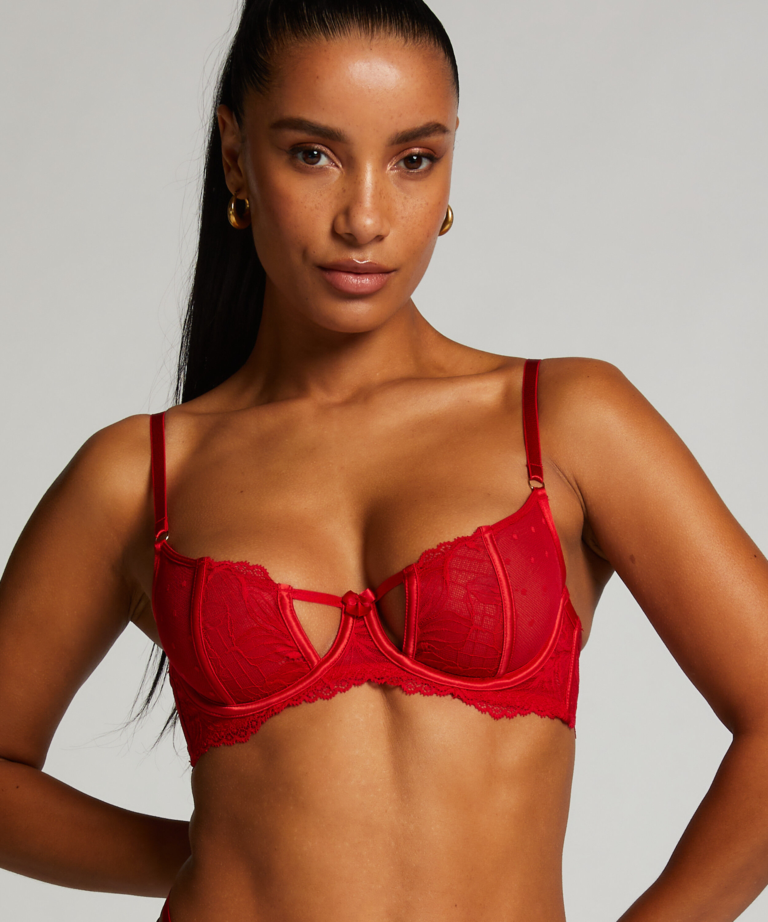 Niet-voorgevormde beugel bh Lulu, Rood