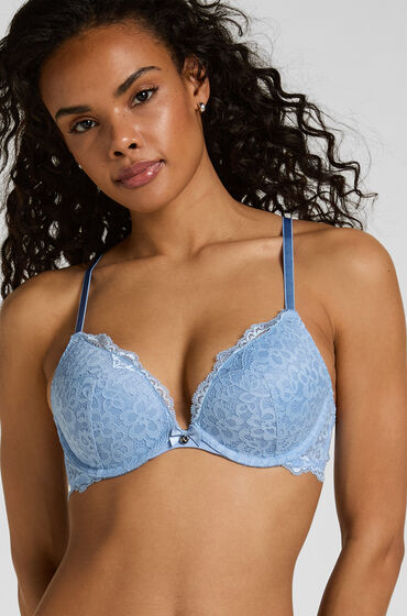 Hunkemöller Voorgevormde push-up beugel bh Marine Blauw