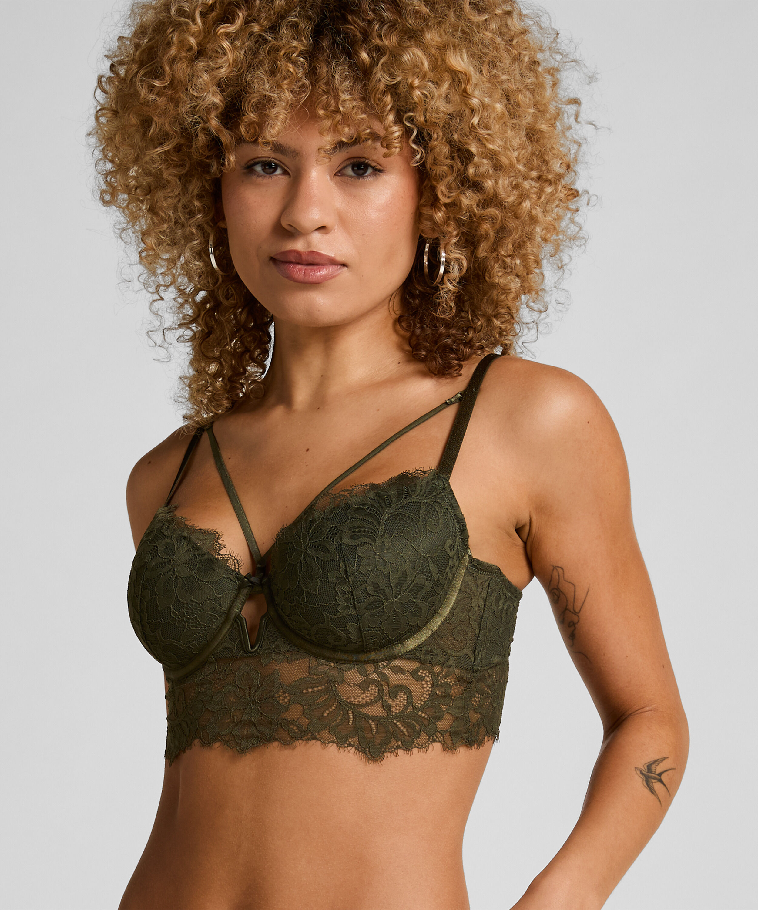 Voorgevormde longline beugel bh Isabella, Groen
