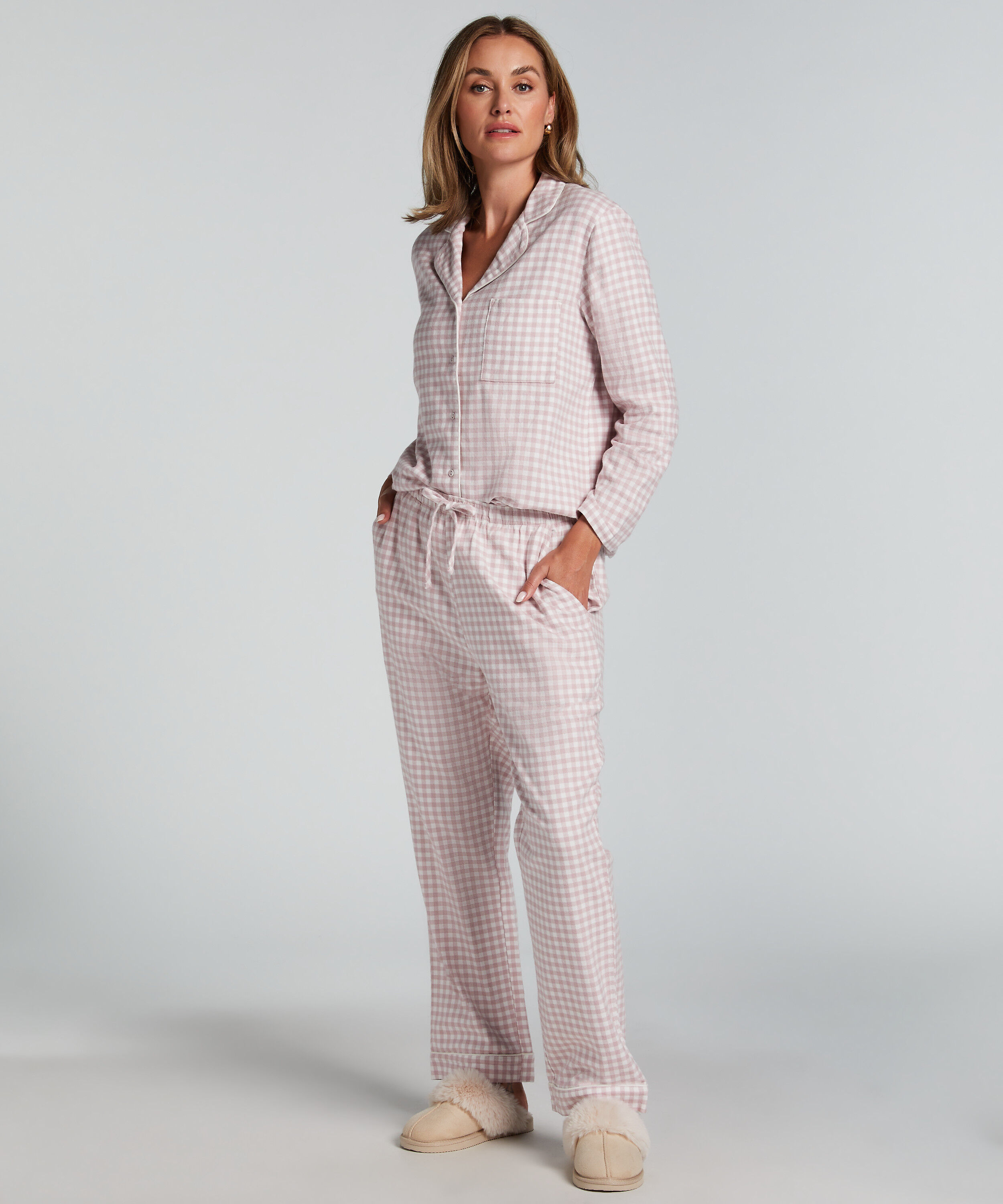 Pyjamabroek Flannel, Paars