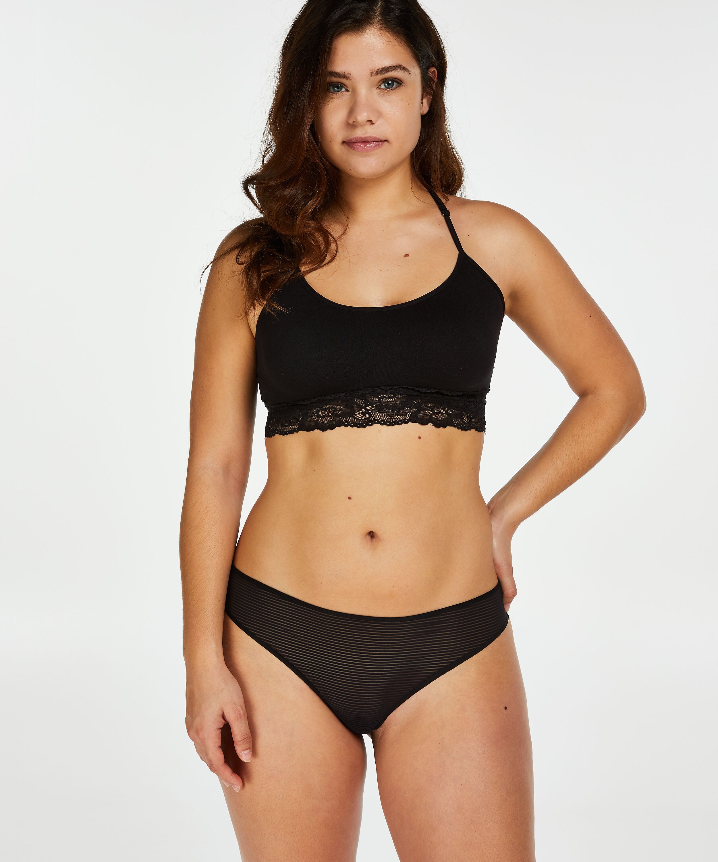 Invisible string Stripe mesh, Zwart