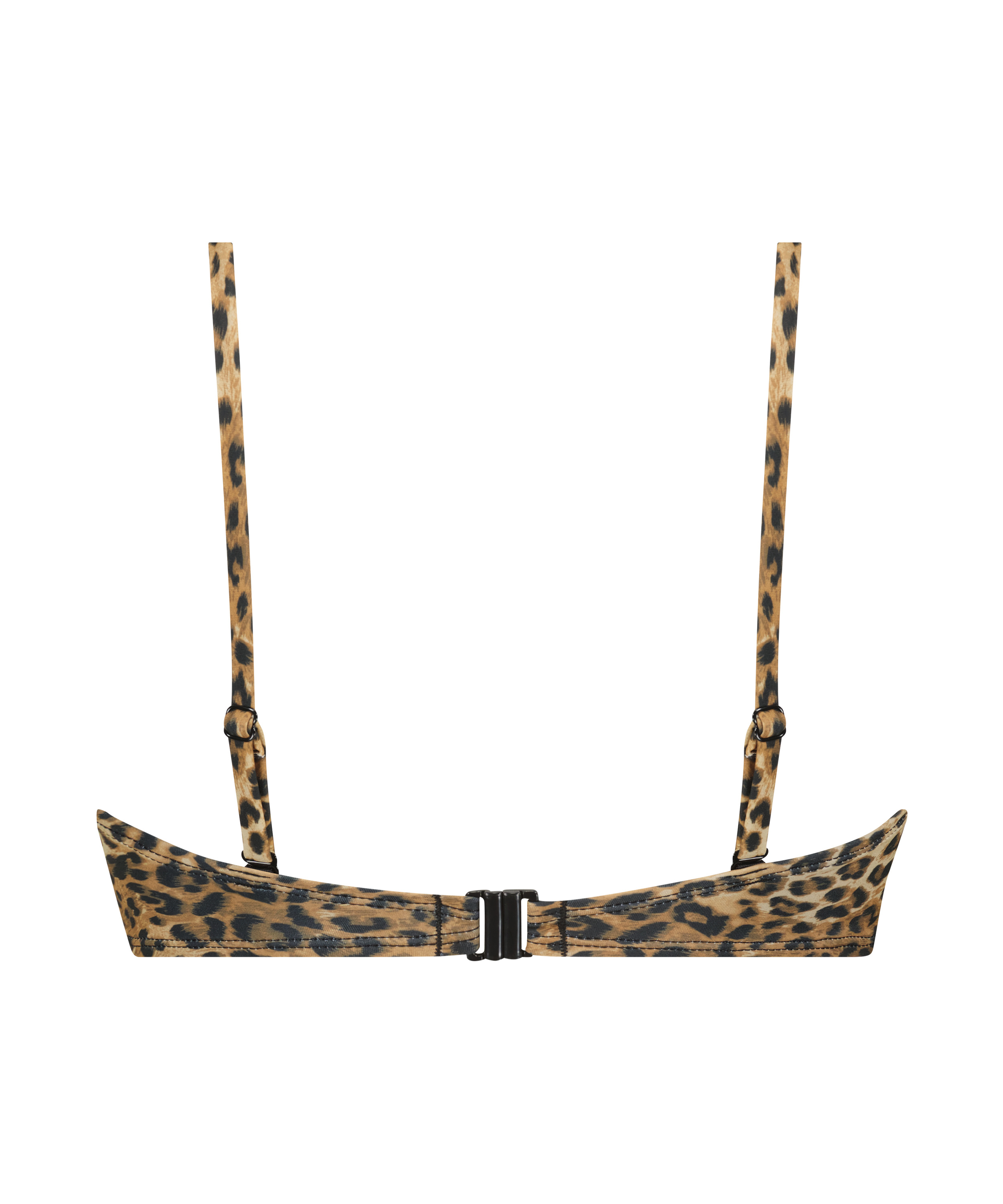 Voorgevormde strapless bikinitop Leopard, Bruin, main