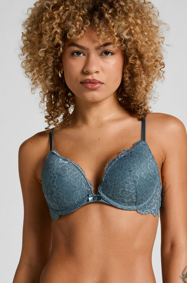 Hunkemöller Voorgevormde push-up beugel bh Marine Blauw