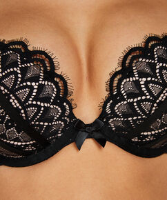 Voorgevormde maximizer beugel bh Lucia, Zwart