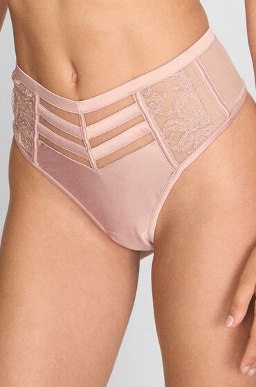 Hunkemöller Hoog Uitgesneden String Rosa Roze