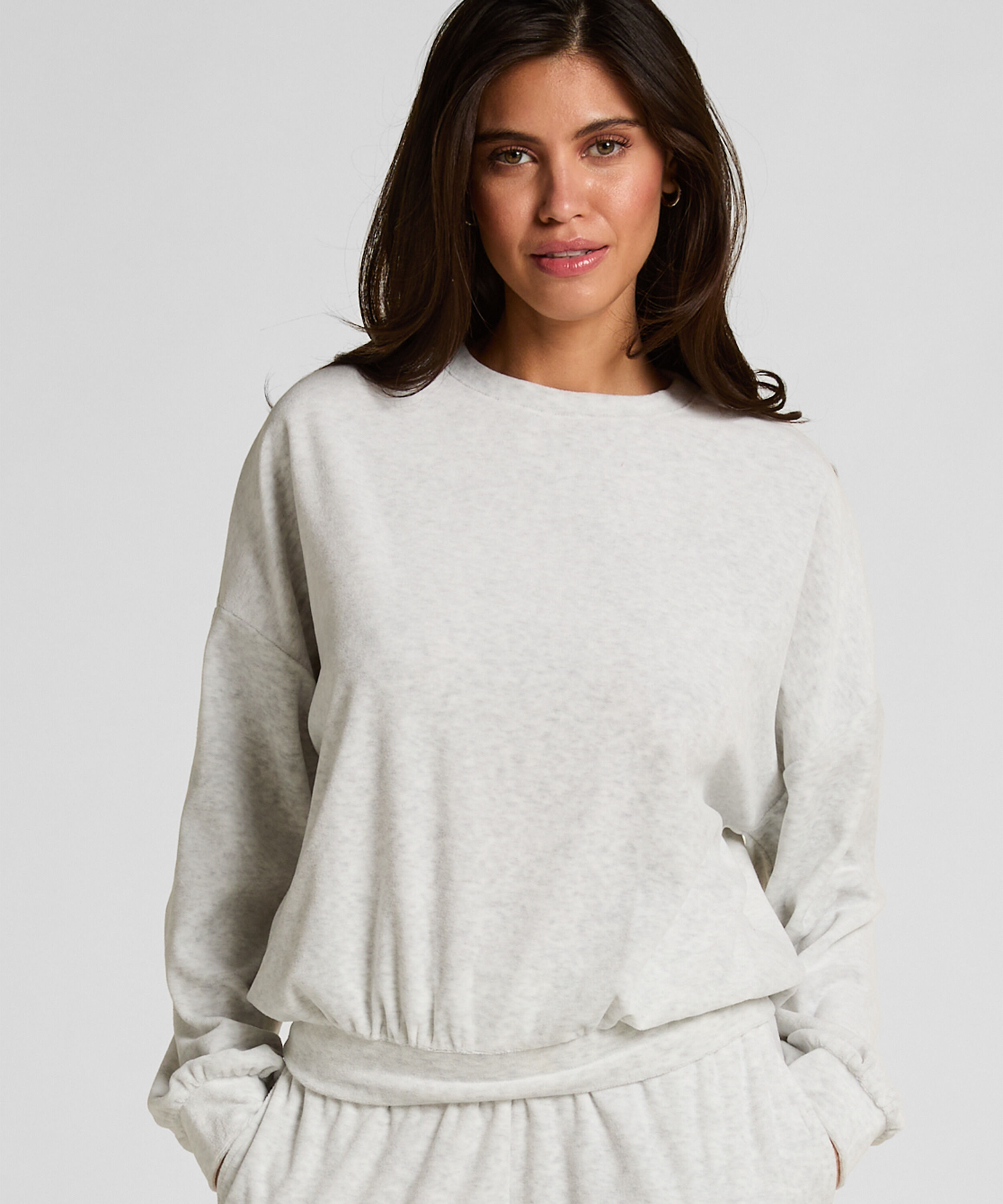 Velours Top, Grijs