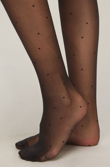 Hunkemöller Panty 15 Denier Dots Zwart