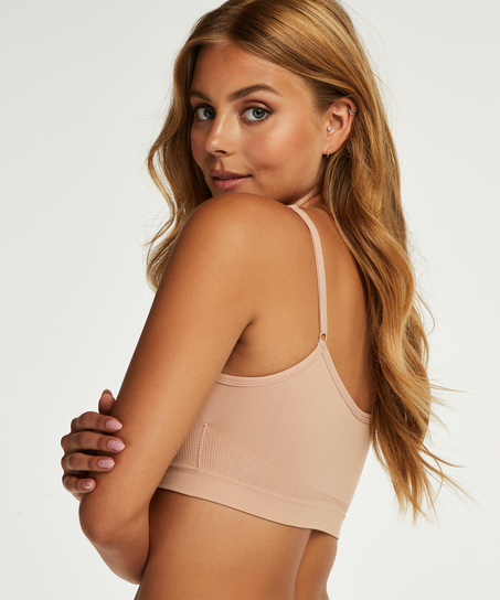 Seamless strappy top, Roze