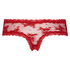 Brazilian V-shape Floral Mesh, Rood