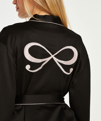 Kimono Satin, Zwart