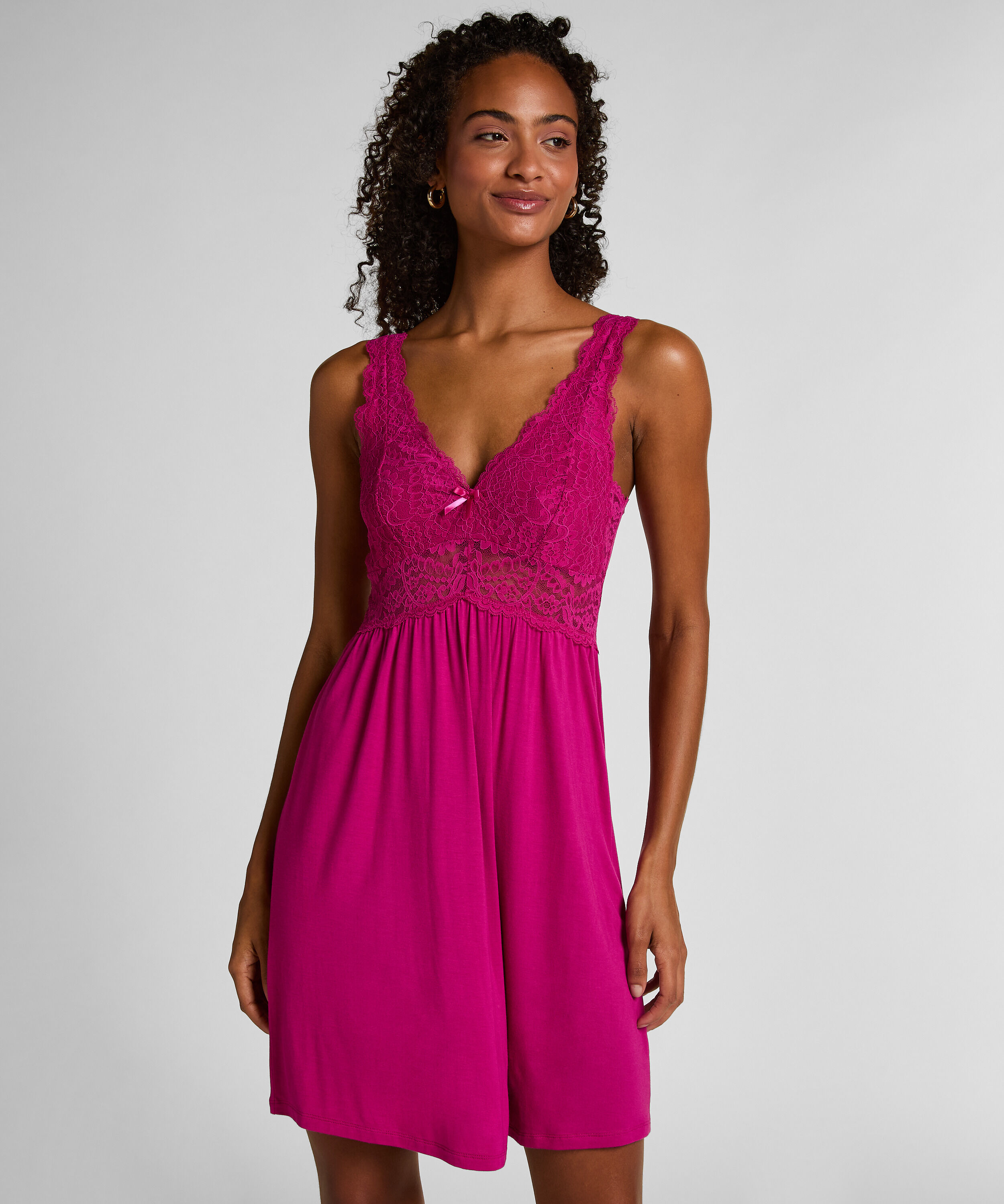 Slipdress Nora Lace, Roze Slipdress Nora Lace, Roze
