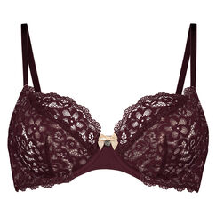 Niet-voorgevormde beugel bh Marine, Rood