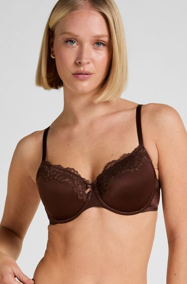 Hunkem&ouml;ller Voorgevormde beugel bh Lace & Shine Bruin