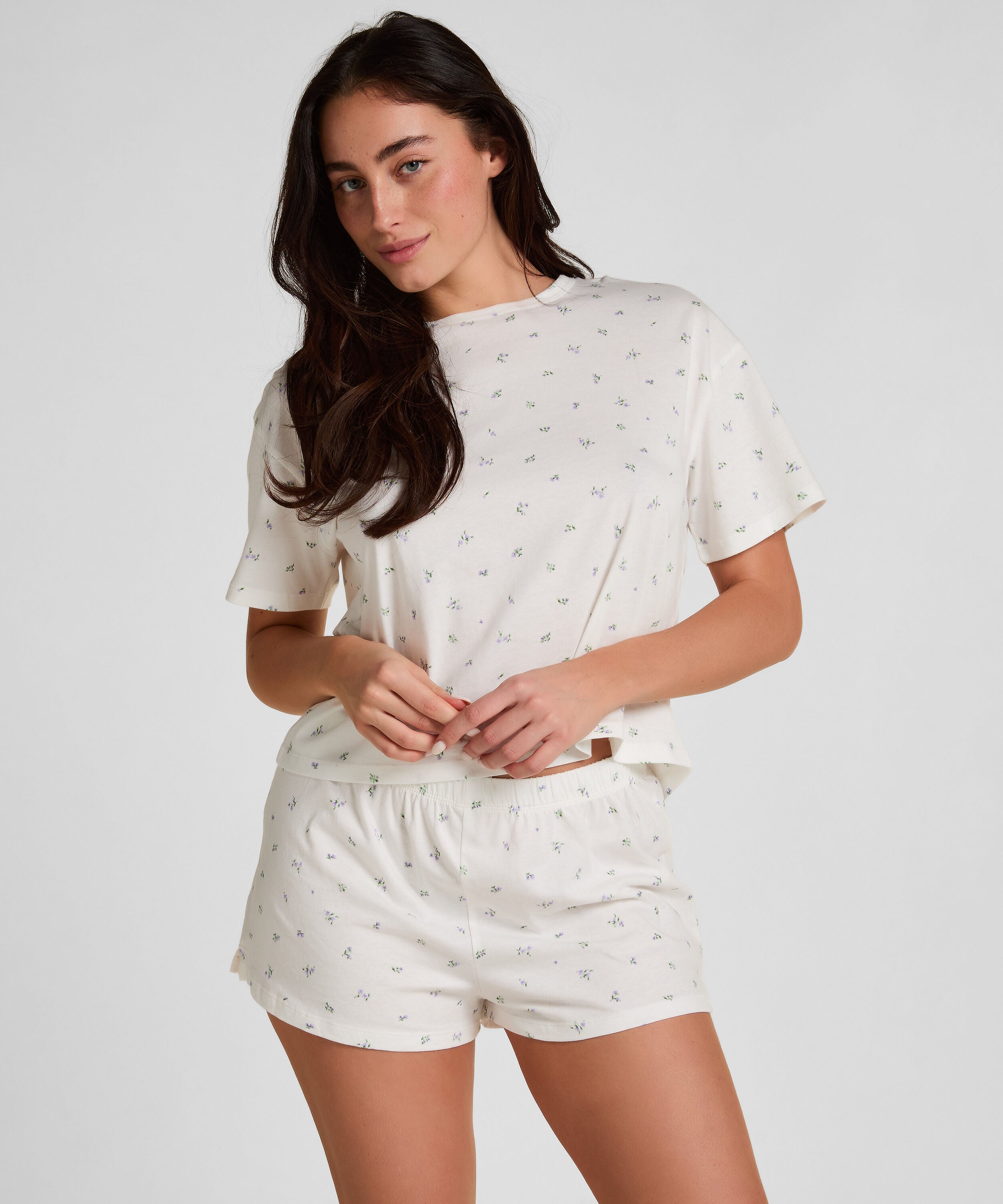 Pyjama set katoen, Wit Pyjama set katoen, Wit