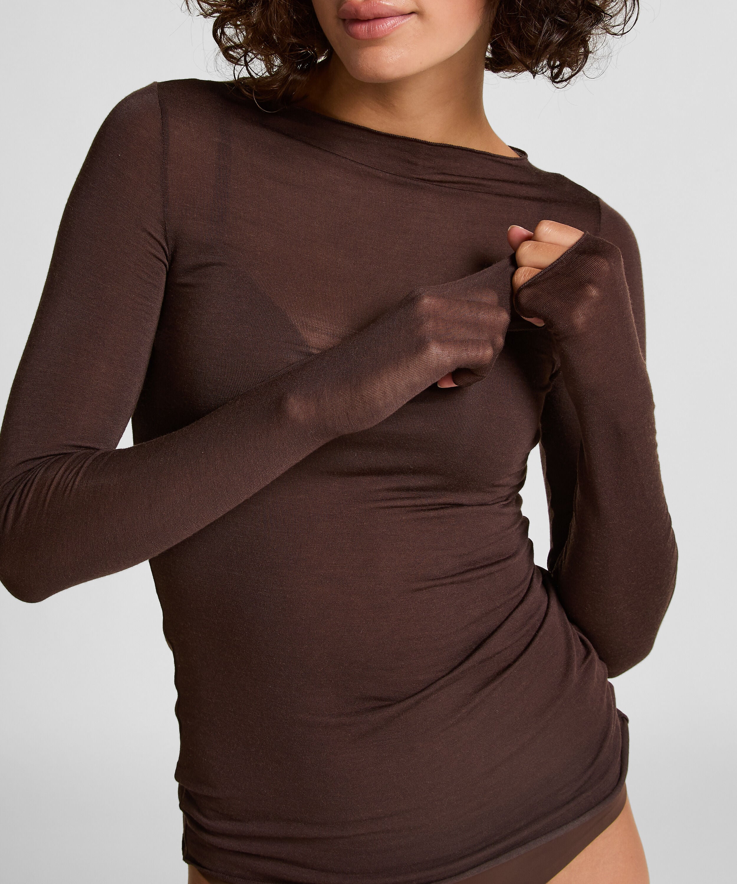 super soft Boothals Shirt met Cashmere
