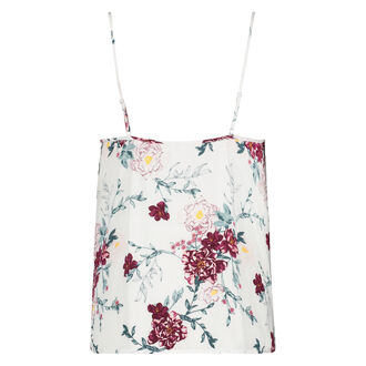 Cami top Woven Floral, Wit