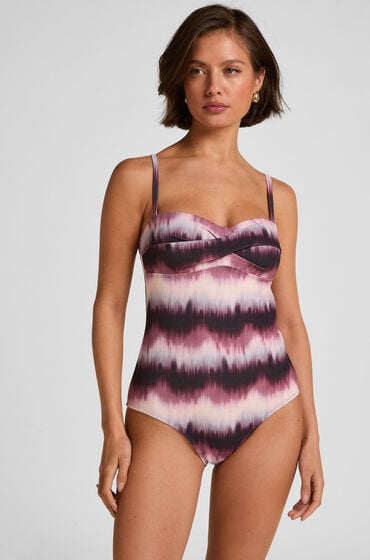 Hunkemöller Badpak Mauritius Paars Hunkemöller Badpak Mauritius Paars