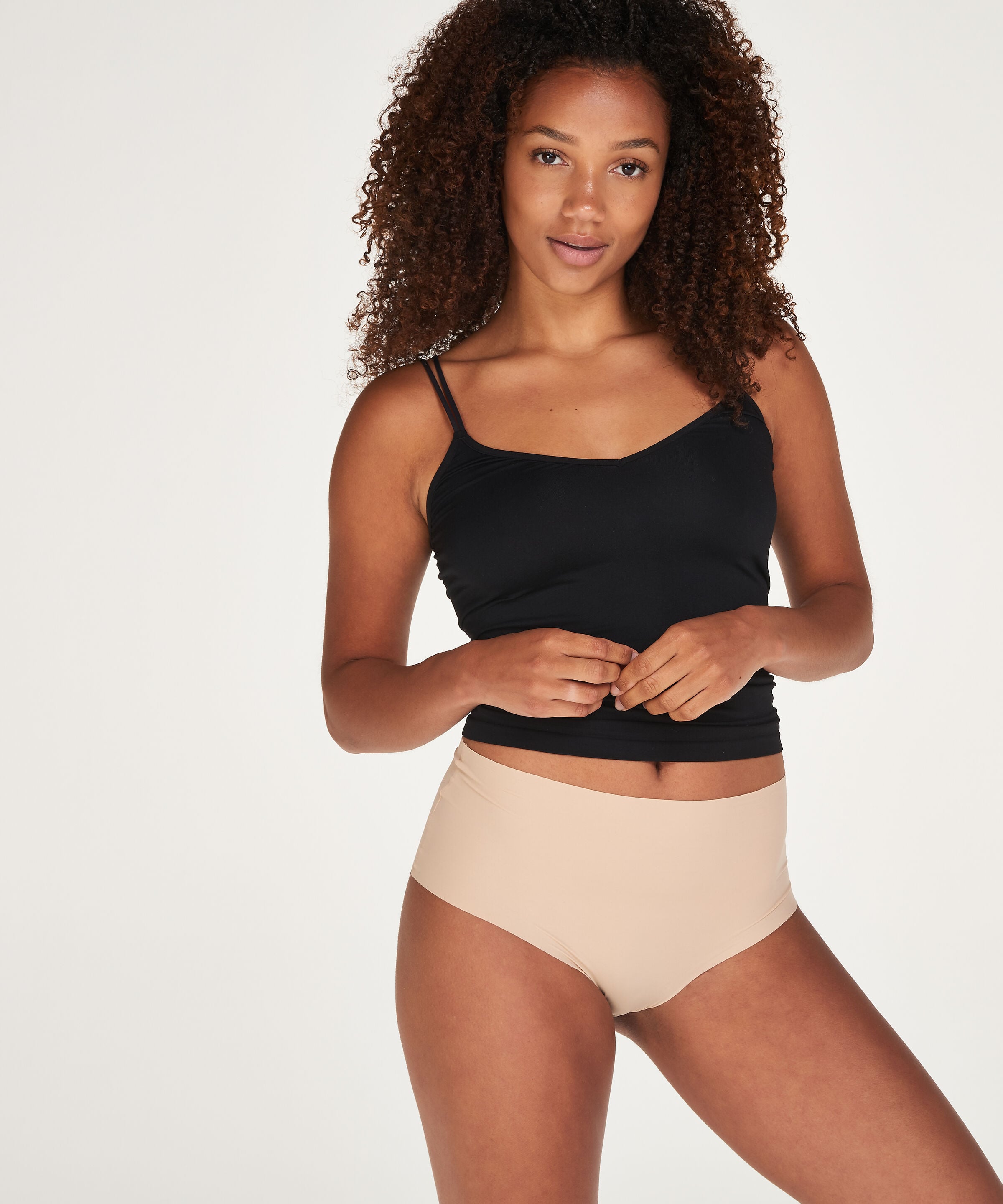 Invisible high waist brazilian, Beige