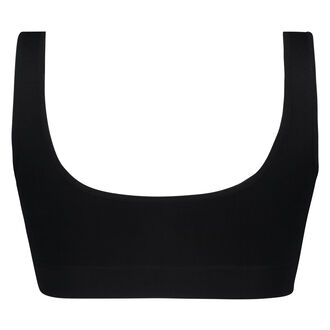 Naadloze croptop, Zwart
