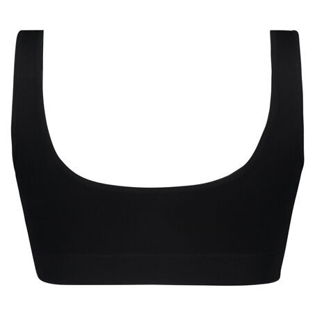 Naadloze croptop, Zwart