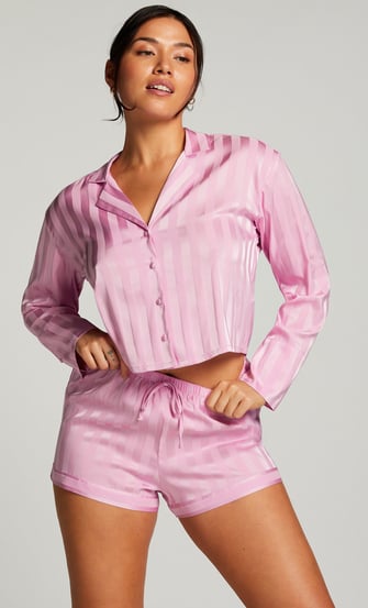 Pyjama short Satin, Roze