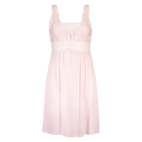 Slipdress Modal lace, Roze