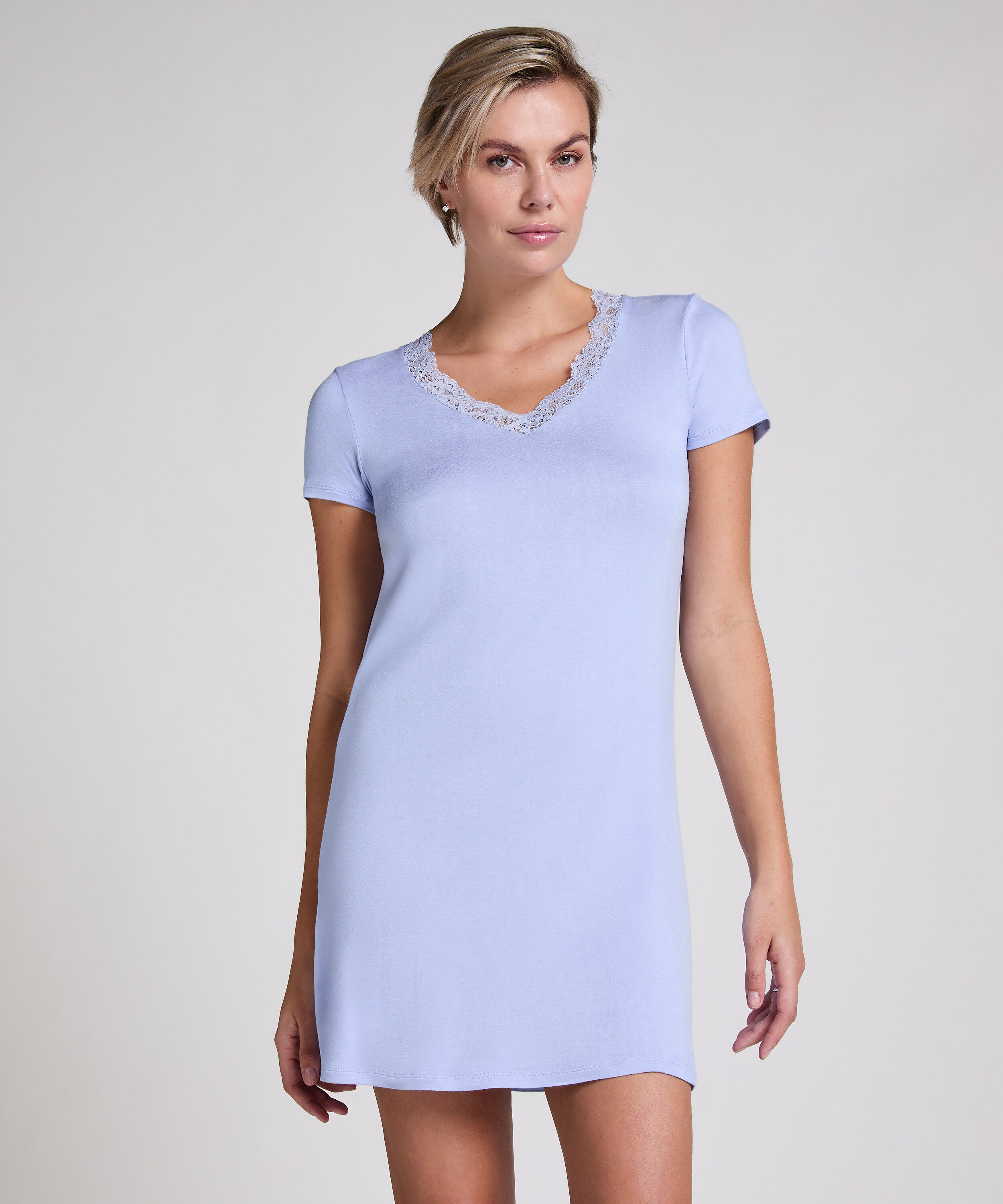 Nightshirt Jersey, Blauw