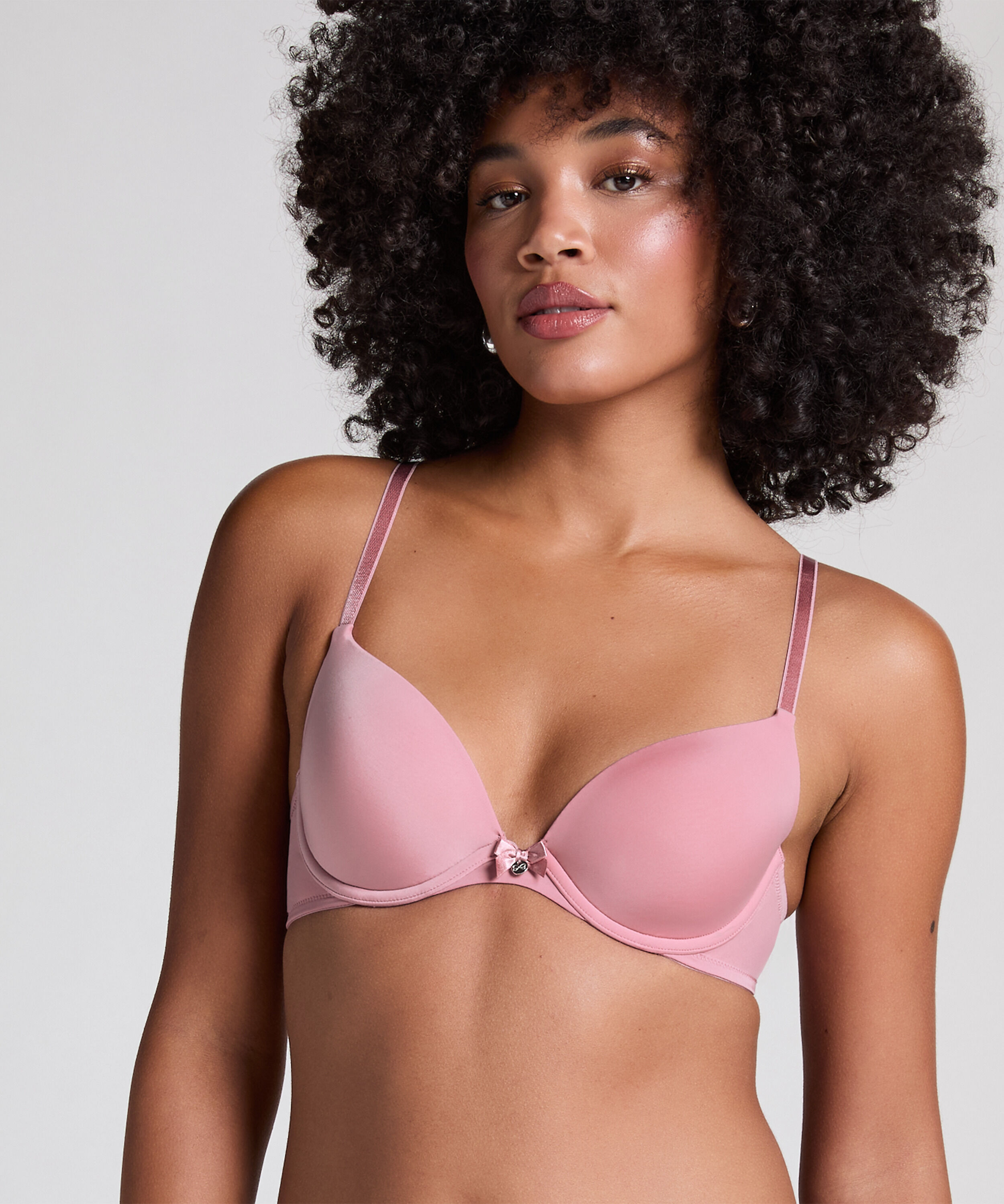 Voorgevormde beugel bh Plunge, Roze Voorgevormde beugel bh Plunge, Roze