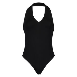 Naadloze halter body, Zwart