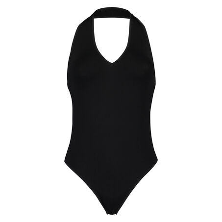 Naadloze halter body, Zwart