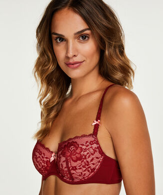 Voorgevormde beugel bh Theresa, Rood