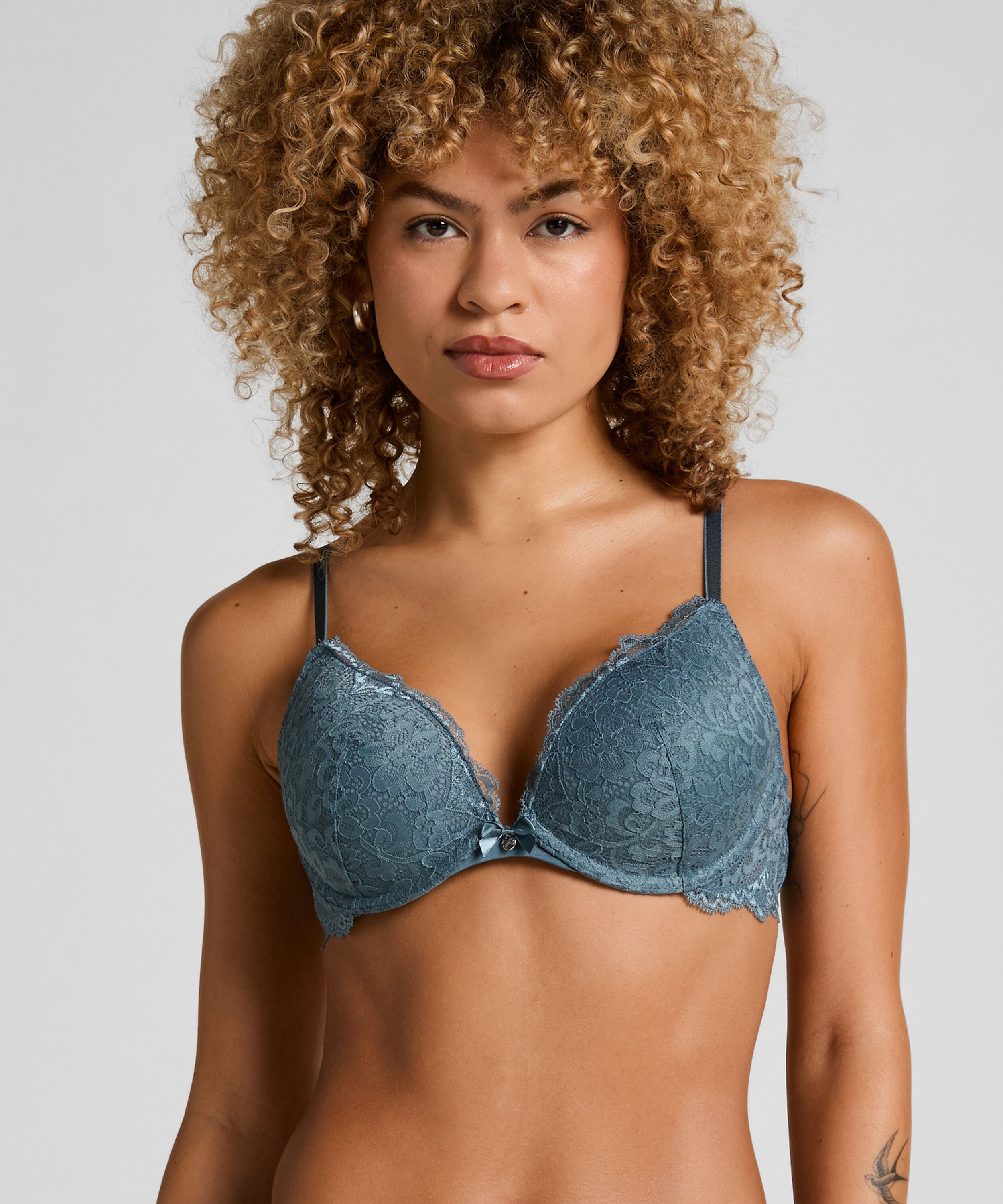 Voorgevormde push-up beugel bh Marine