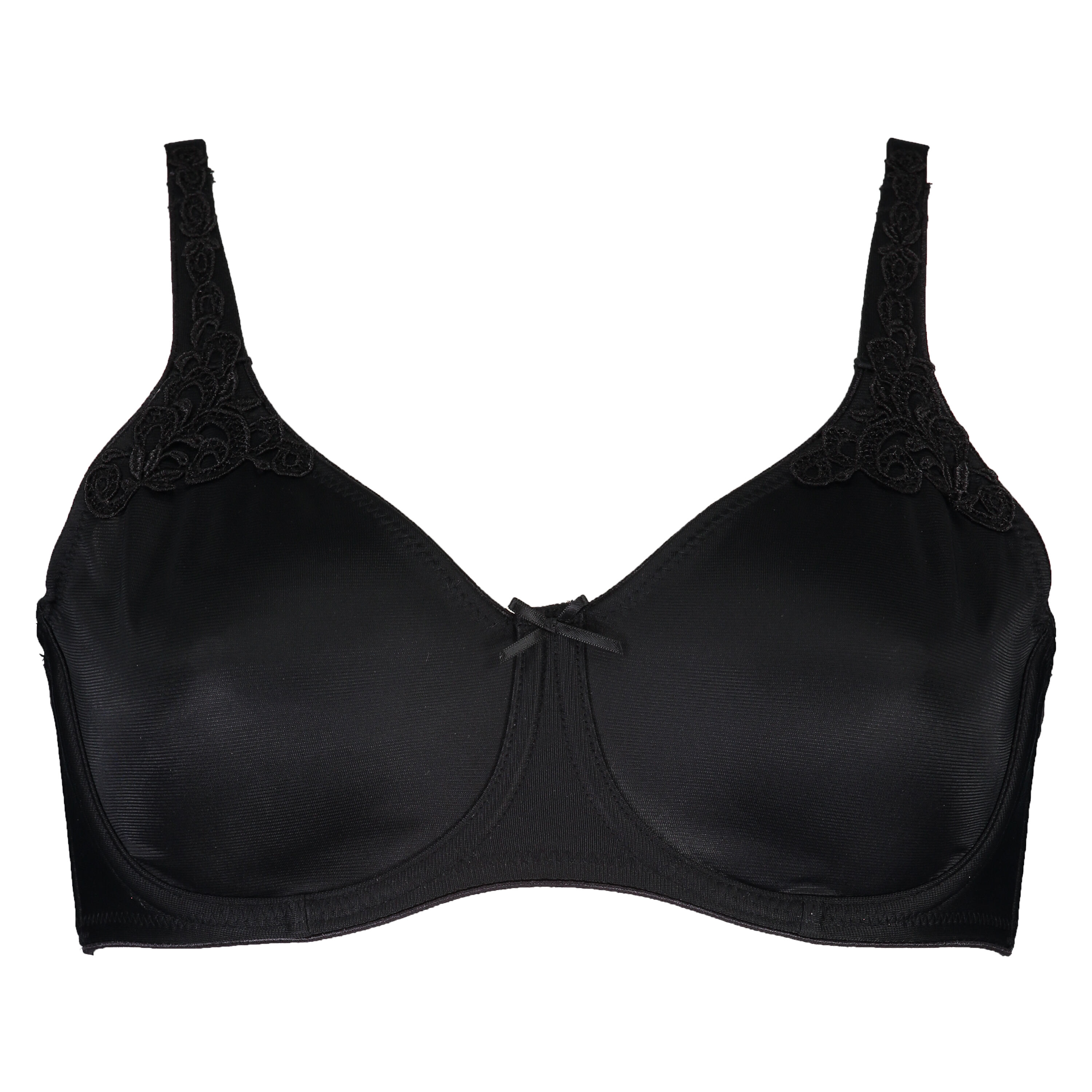 wäschepur Comfortbeha zonder beugel met brede bandjes in zwart | Your