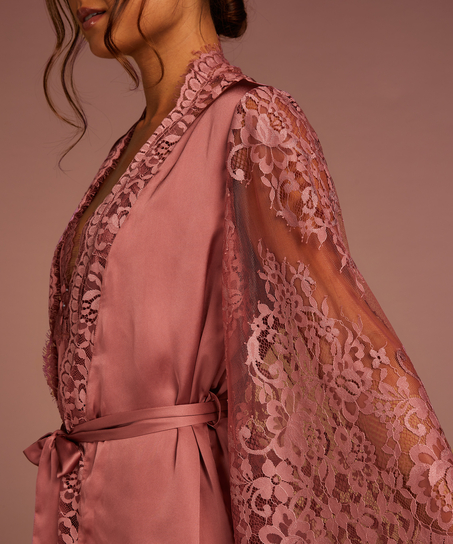 Kimono All Over Lace, Roze