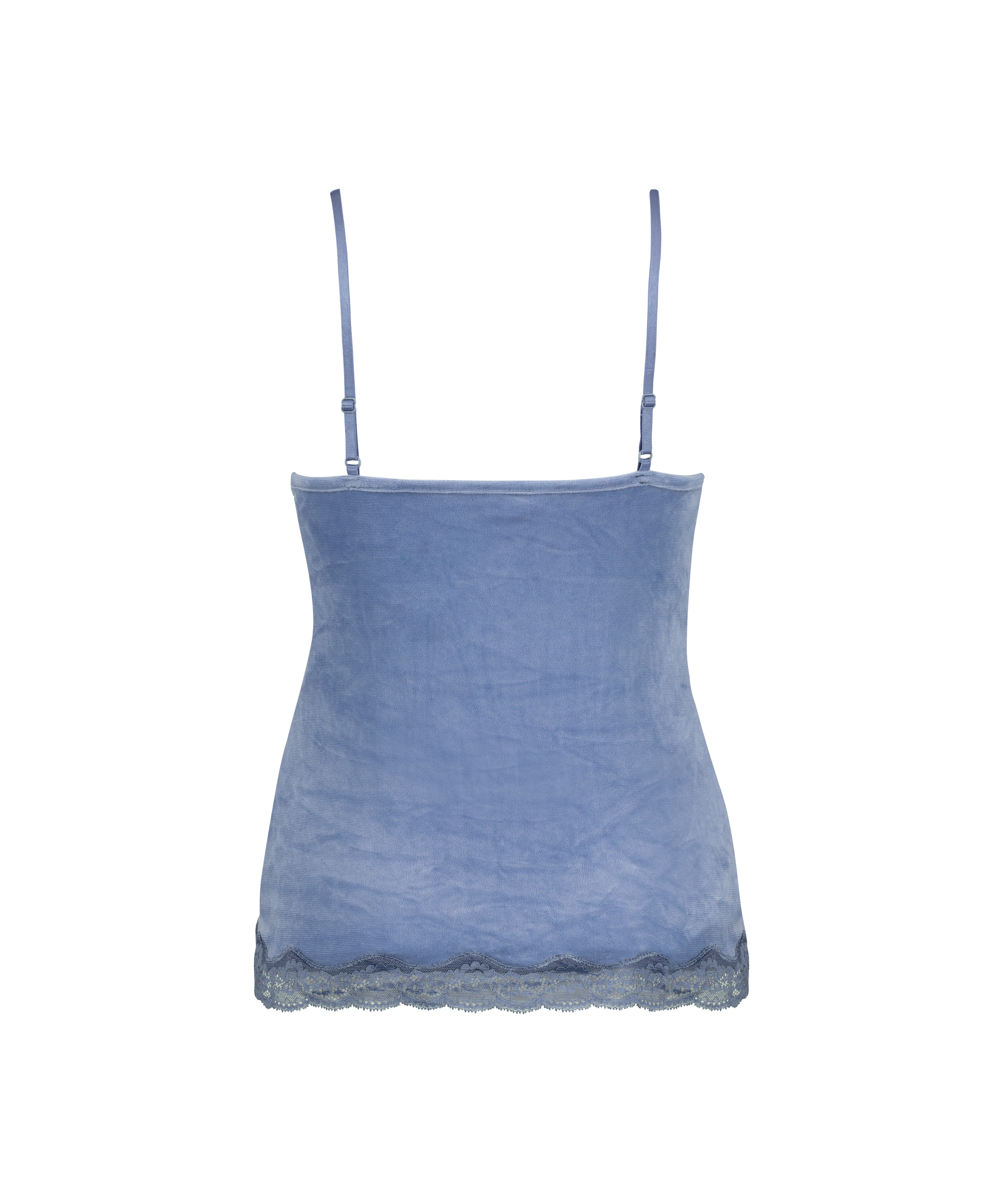 Cami Velours Lace, Blauw, main