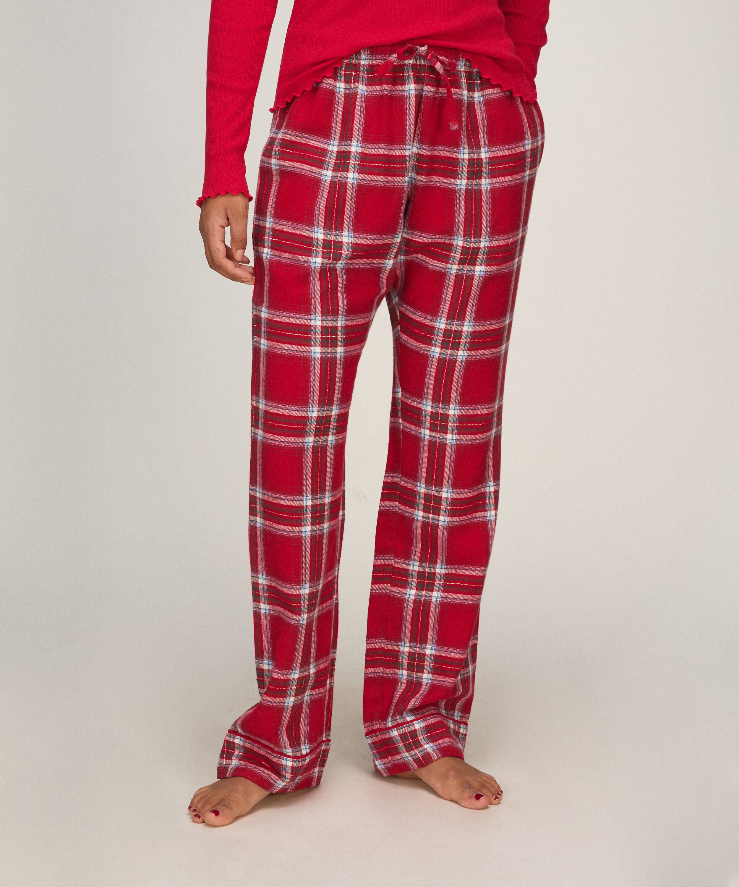 Tall Pyjamabroek Flanel, Rood Tall Pyjamabroek Flanel, Rood