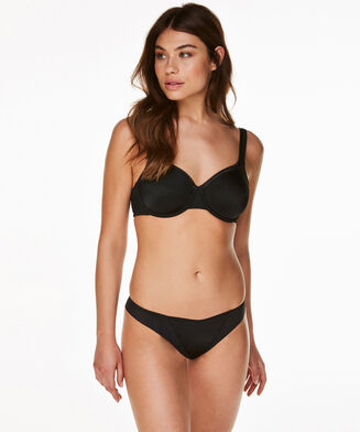 Satin fleece string, Zwart