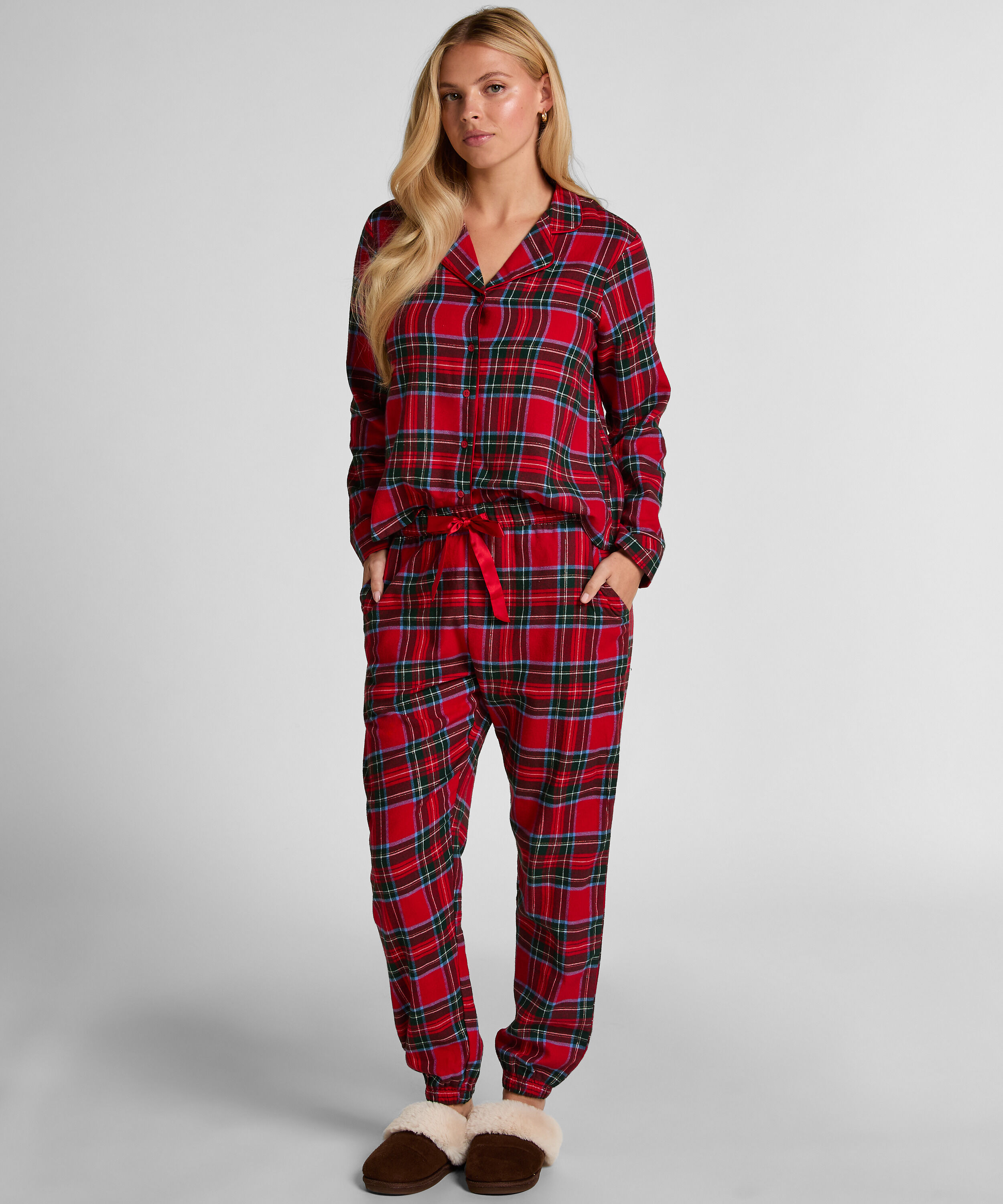 Pyjamabroek Flannel, Rood