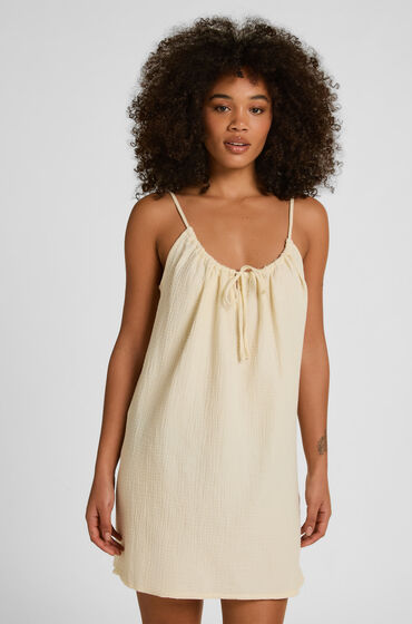 Hunkem&ouml;ller Mousseline Slipdress Geel