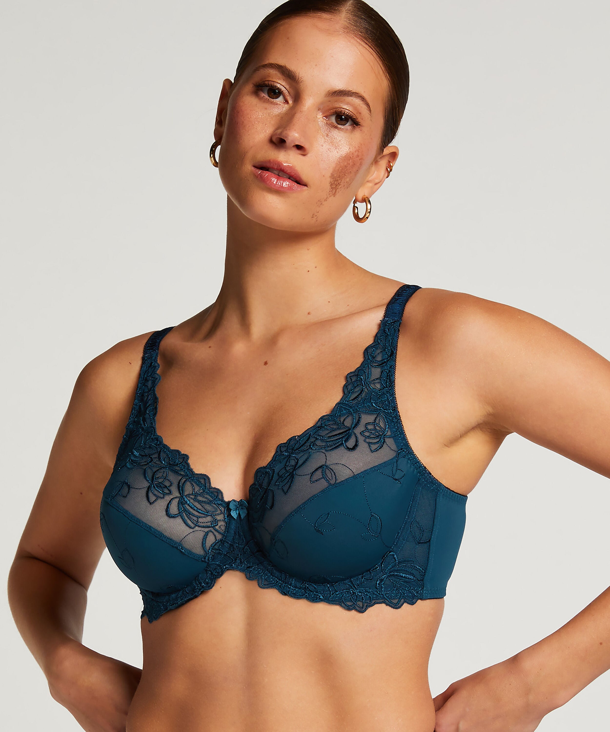 Niet-voorgevormde beugel bh Diva, Blauw