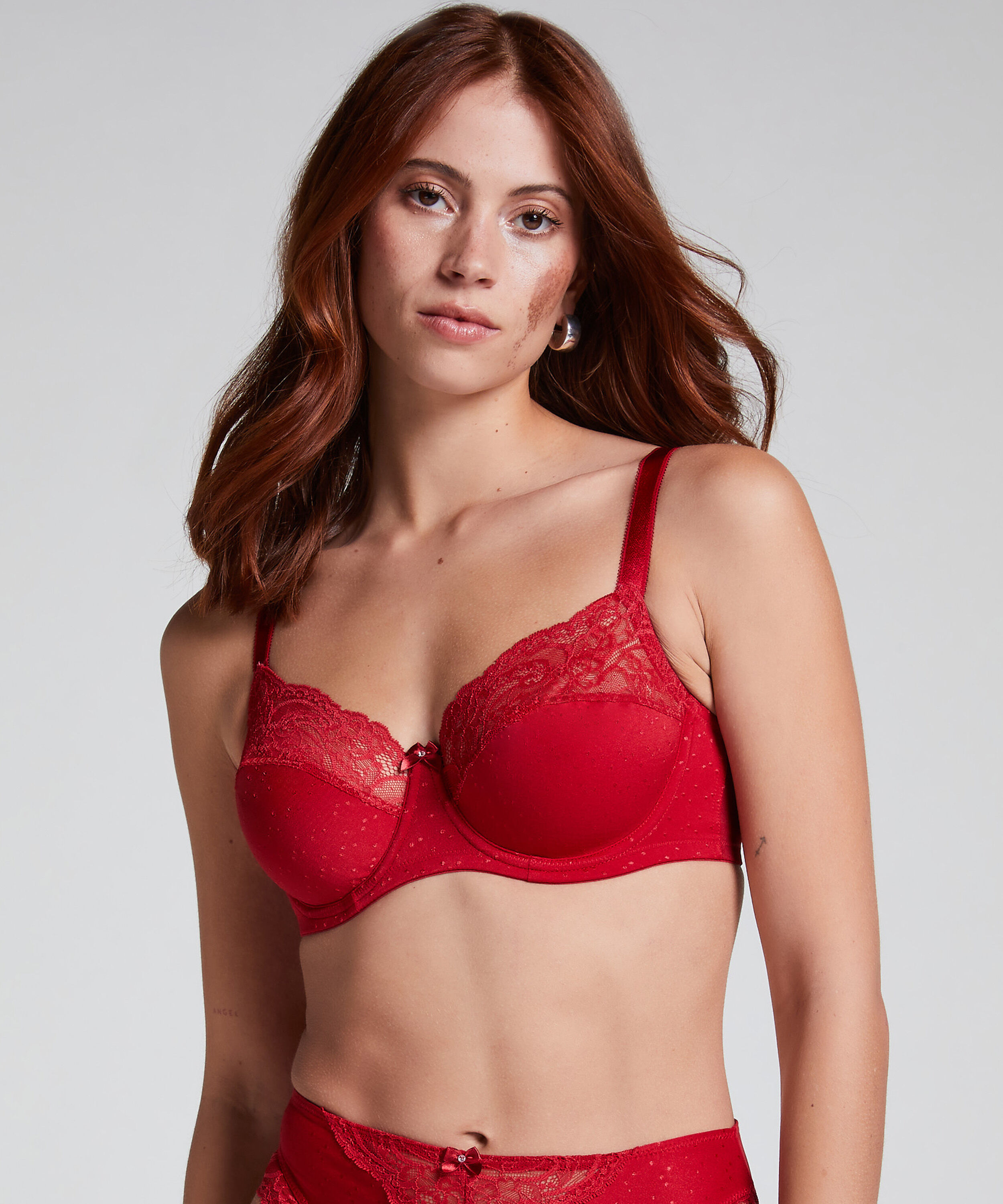 Niet-voorgevormde beugel bh Sophie, Rood