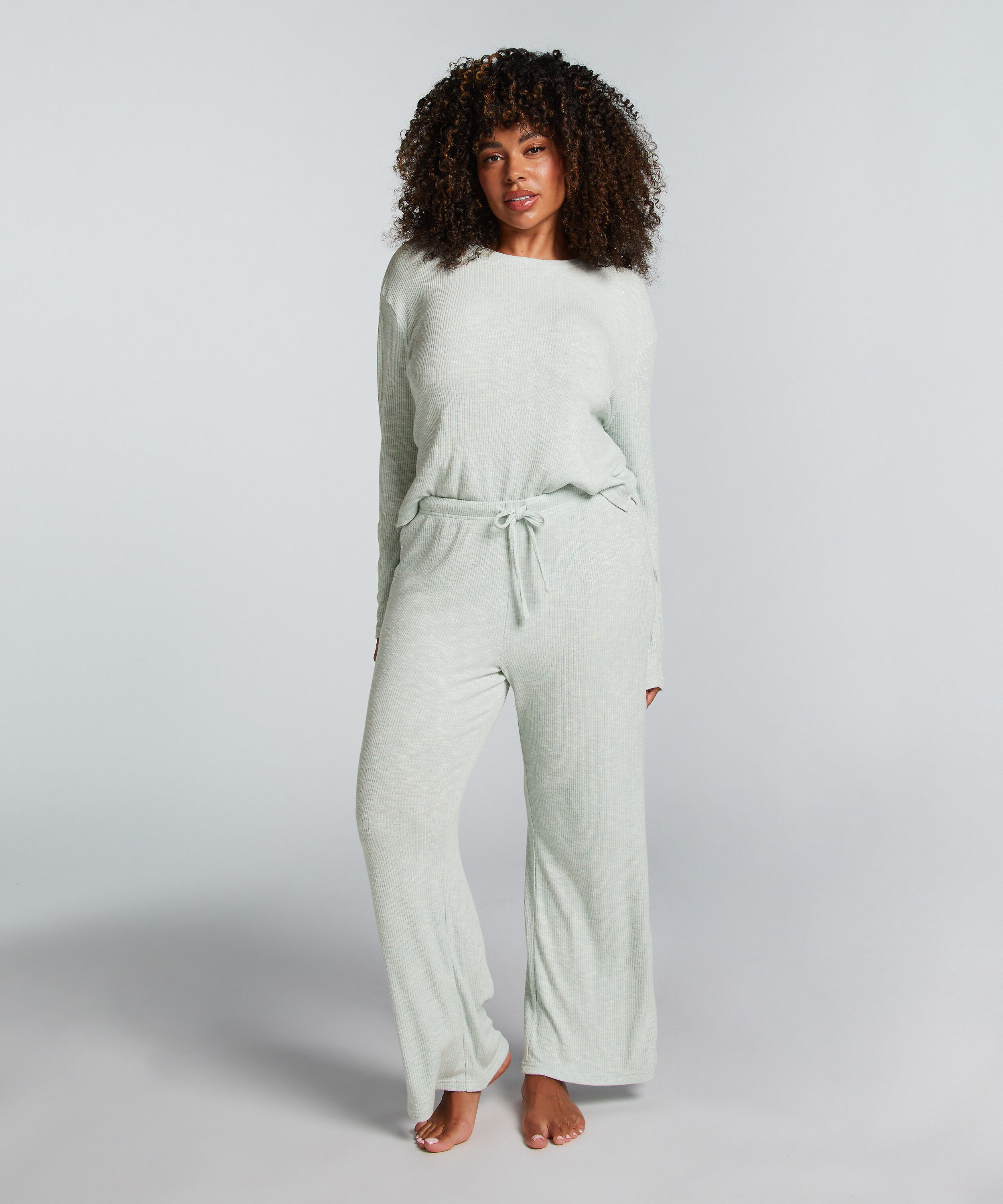 Pyjamabroek Pointelle, Groen Pyjamabroek Pointelle, Groen