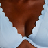Niet-voorgevormde beugel bikinitop Scallop, Blauw